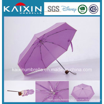 Personal Design Manual Open 3 Folding Sun Umbrella